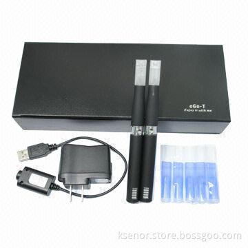 LCD eGo-T (Popular) E-cigarettes with USB Rechargeable, 3.7-4.2V 650mAh Power Supply